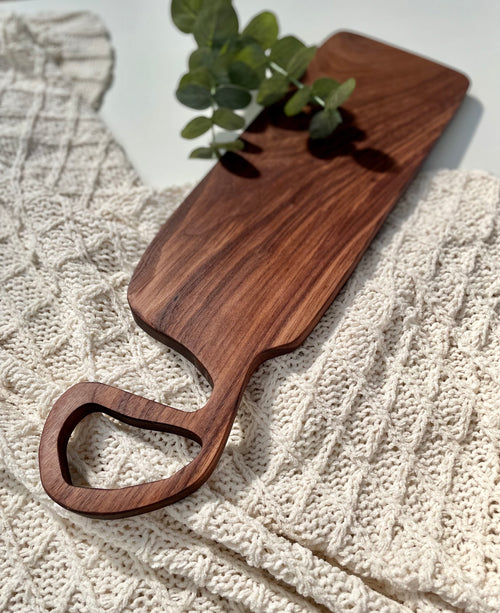 Large Walnut Abstract Charcuterie Board